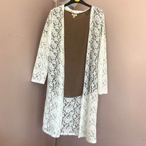 White lace cardigan